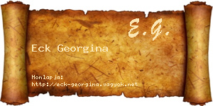 Eck Georgina névjegykártya